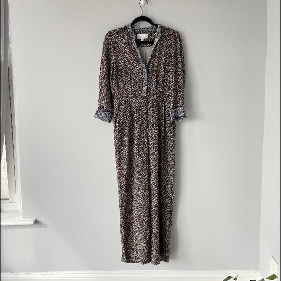 Anthropologie Ett Twa Christene silkin jumpsuit size 4petite mixed print - Picture 3 of 14